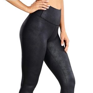CRZ Yoga Matte Faux Leather Leggings